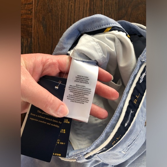Polo Ralph Lauren Boys 16Y Blue Khaki 4-Pocket Pants w/R.L. Fish/Shark Belt -NWT - Picture 11 of 12